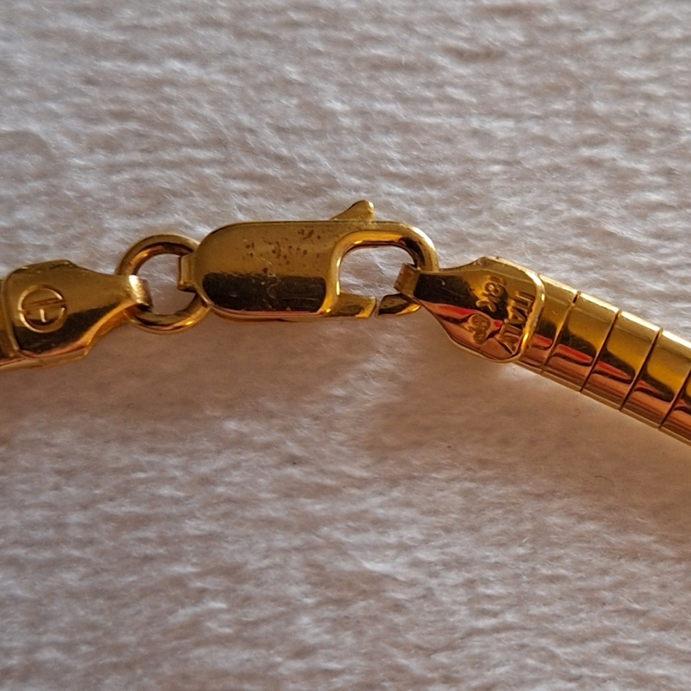 18K Yellow Gold Plated Popcorn Necklace by Moda Al Massimo